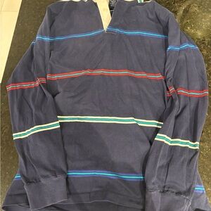 Striped Long Sleeve Polo Shirt